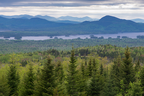 Scenic Overlook of Mountains Near Jackman, Maine