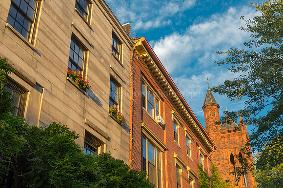 Afternoon Light at State Street Near Longfellow Square, Looking