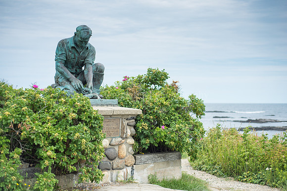 Lobsterman Statue by Victor Kahill on Bailey Island in Harpswell