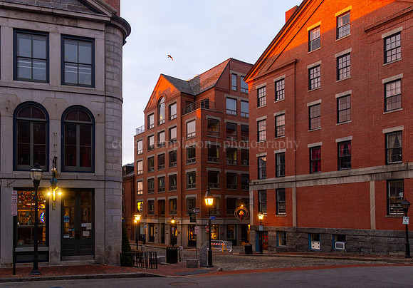 Buildings at Fore and Moulton Streets in the Old Port
