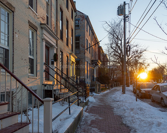 Winter Sun Setting Beyond Danforth Street