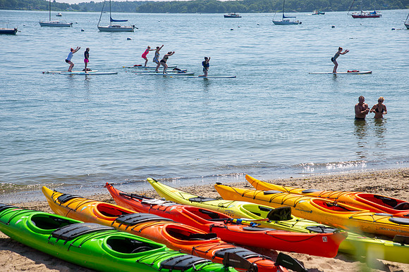 Stand-up Paddleboard Yoga on East End Beach