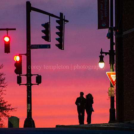 Sunset Walking at Congress Square