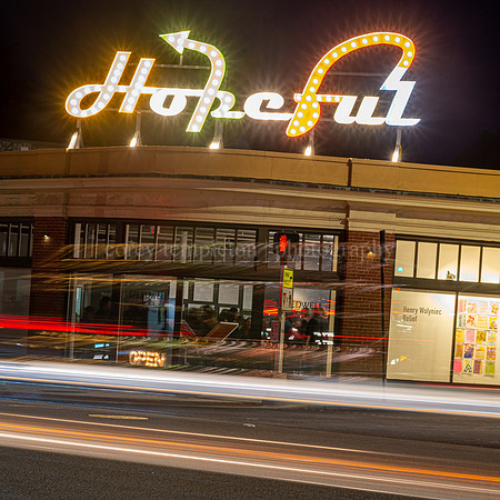 Hopeful Sign by Charlie Hewitt at Speedwell Projects on Forest A