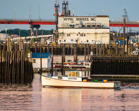 Moira Bay Boat Heading Out into Casco Bay