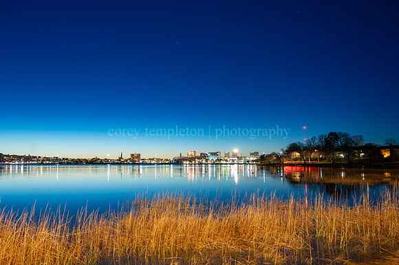 Day Break Skyline Across Back Cove