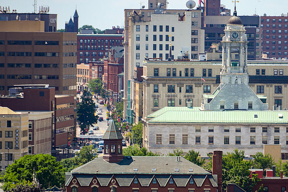 Congress Street from Portland Observatory, Summer