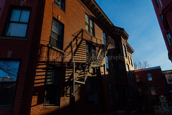 Fire Escape Shadows on Danforth Street