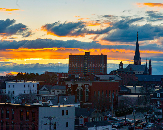 Sunset over India Street Neighborhood