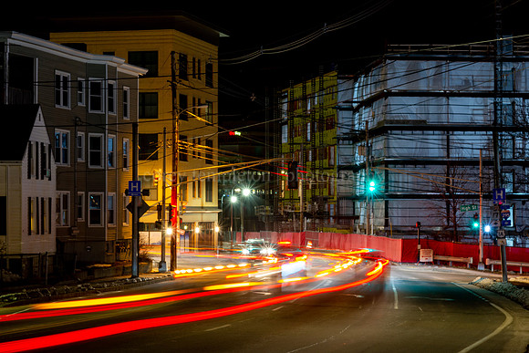 Car Lights on York Street at Night