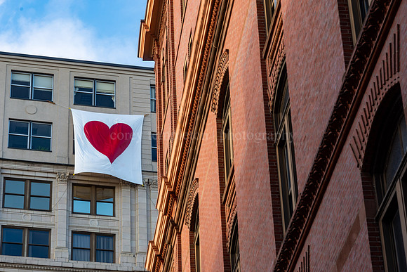 Valentines Heart on Time and Temperature Building