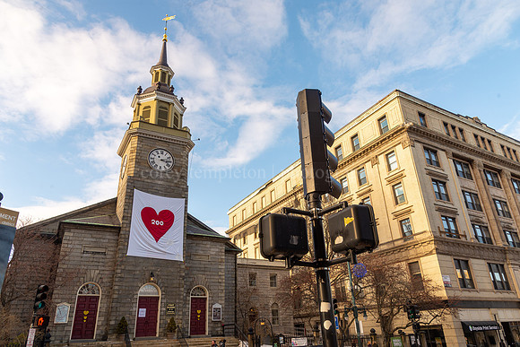 Valentines Heart on First Parish Church Congress Street