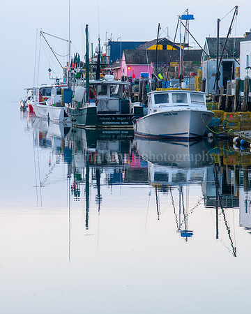 Boats at Widgery Wharf in the Morning, Portrait