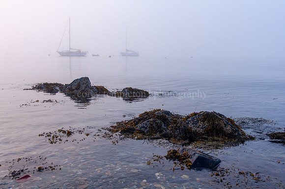 Morning Fog and Two Boats off the Eastern Promenade