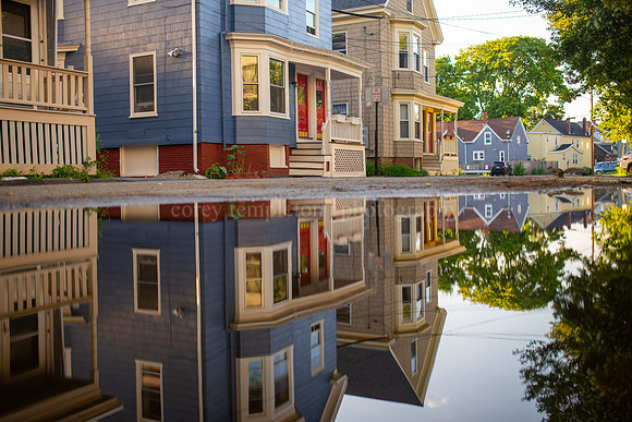 Puddle Reflections on Marshall Street