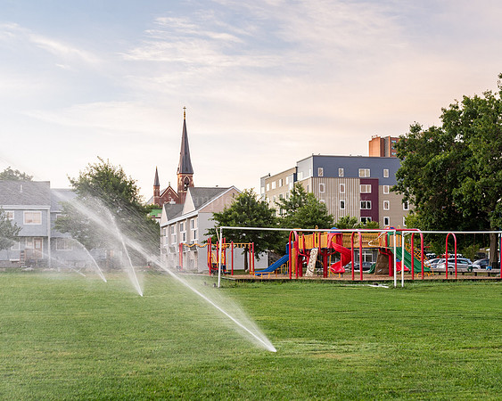 Watering the Grass at Kennedy Park