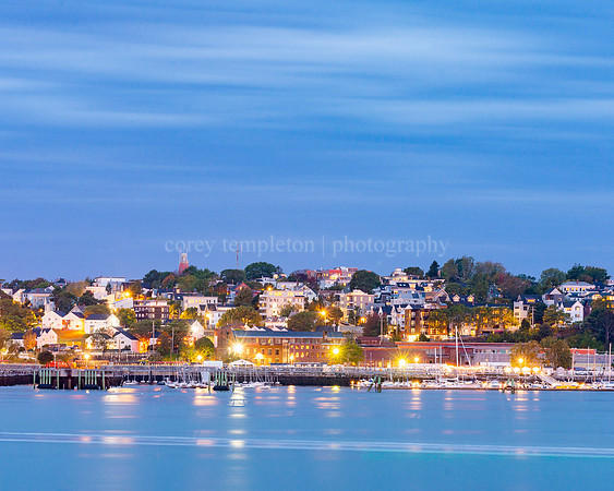 Munjoy Hill Skyline from Across the Harborm Early Morning