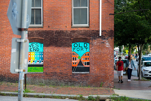 Portland Neighborhood  Murals at Federal & India Street