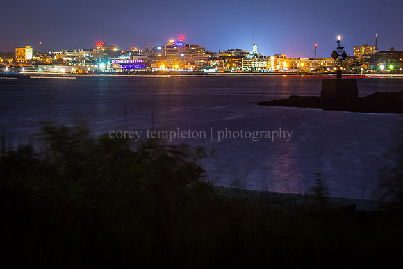 Night Skyline from the Sea