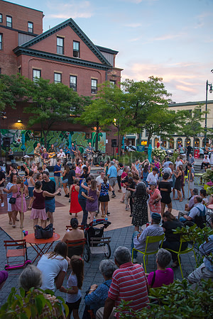 Summer Salsa Dancing in Congress Square Park