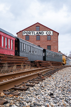Portland Company Sign and Railroad Tracks