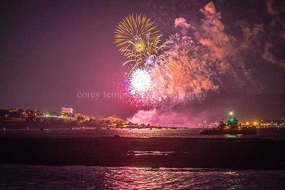 Fireworks from Fort Gorges