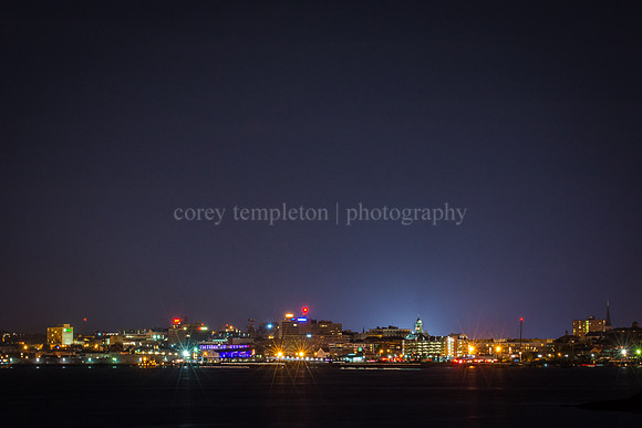 Night Skyline from the Sea