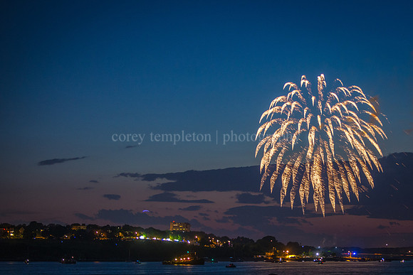 Fireworks from Fort Gorges