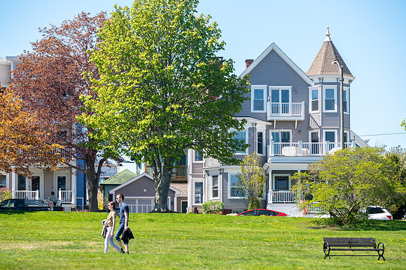 Sunny Spring Day on the Eastern Promenade