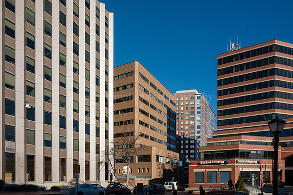 Monument Square Buildings Winter