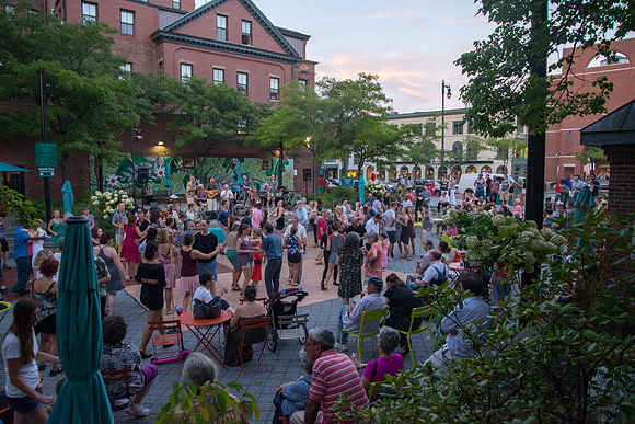 Summer Salsa Dancing in Congress Square Park