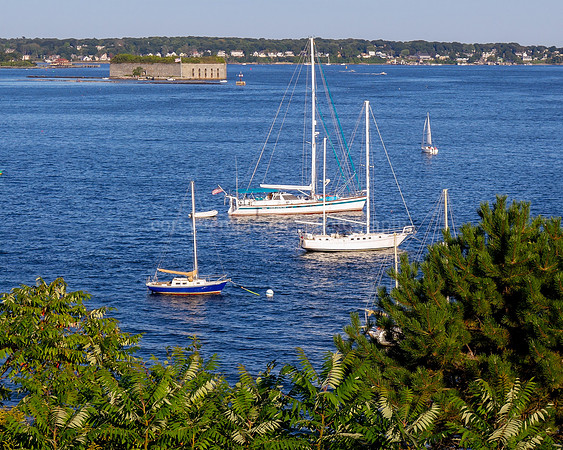 Boats from Fort Allen Park