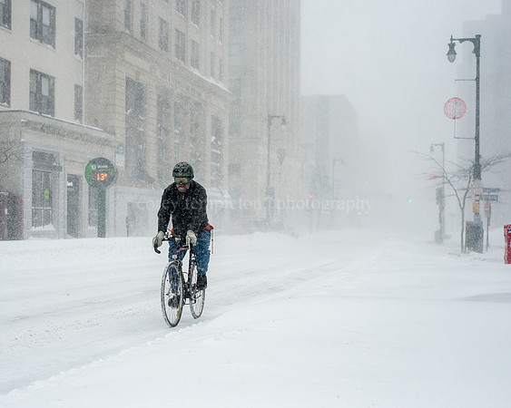 January 2015 Blizzard - Congress St. Cyclist