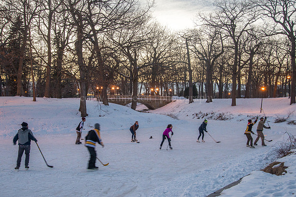 Skating at Deering Oaks