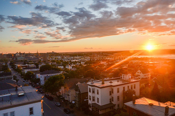 Setting Sun over Portland